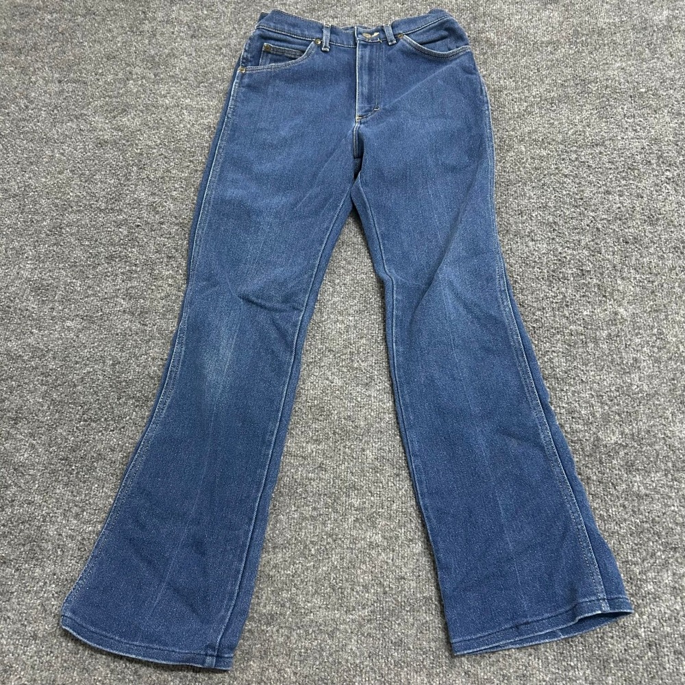 Lee Jeans Womens Size 27 Blue High Waisted Flare Leg Denim Vintage Style 45022